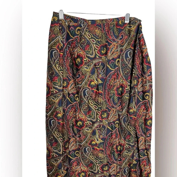 Vintage Talbots Bohemian Floral Design Wrap Skirt Size 10 Cottage Core - Picture 2 of 5